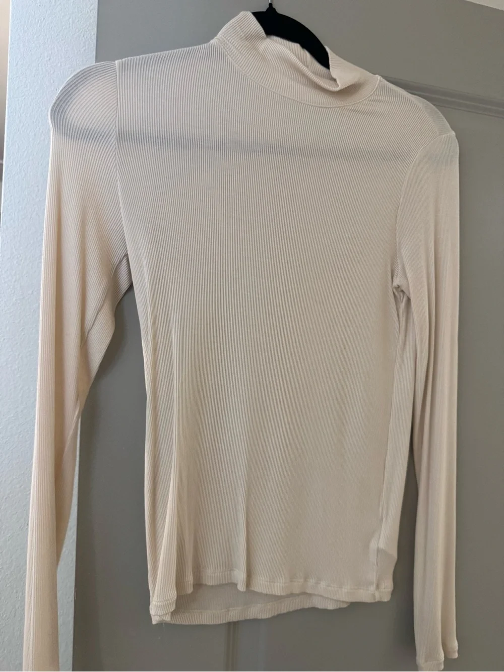 American Eagle Outfitters Cream Ribbed Cardigan